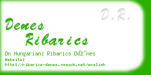 denes ribarics business card